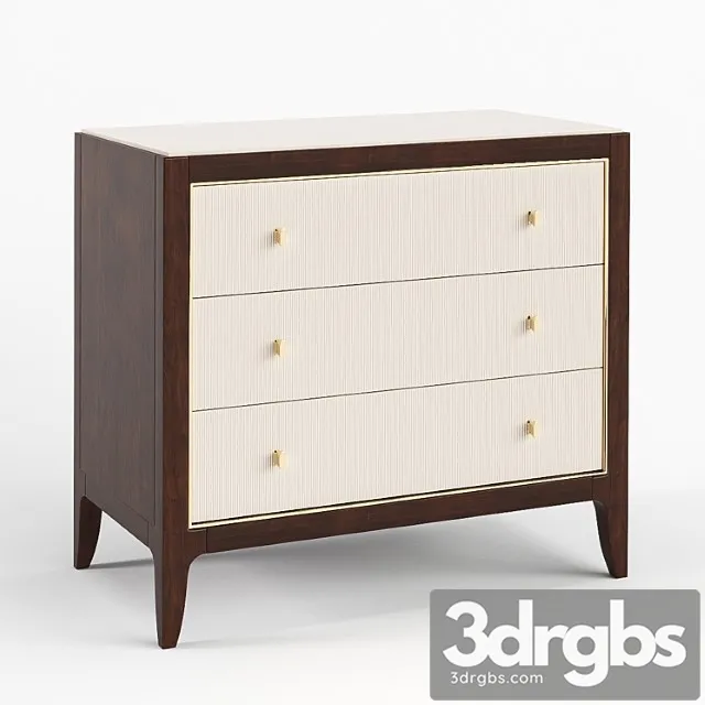 Bedside cabinet lily white caracole 2 3D Model Free