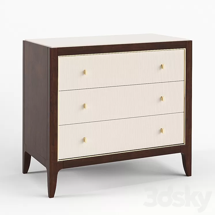 Bedside cabinet Lily White Caracole 3D Model