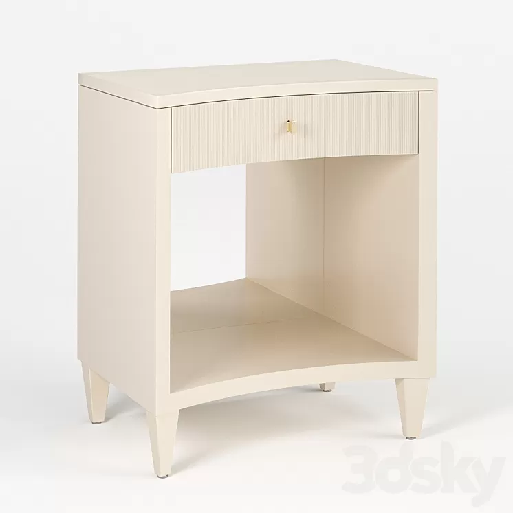 Bedside cabinet White Light Caracole 3D Model