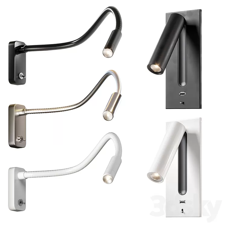 Bedside lamps 3D Model Free