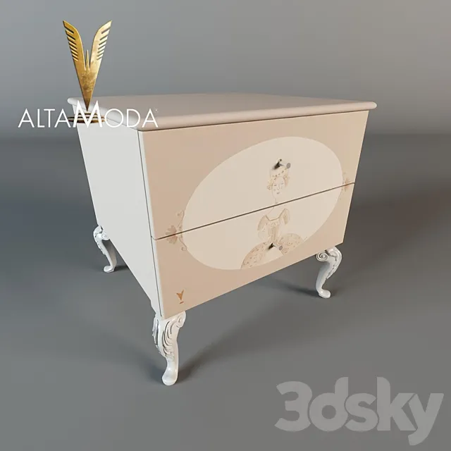 Bedside table AltaModa_Monnalisa (64x64x65) 3DModel