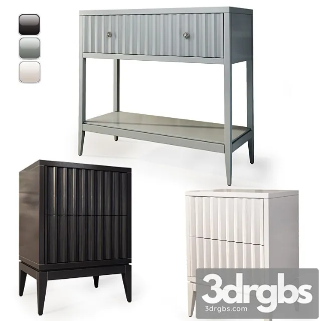 Bedside table austin. console nightstand by dantone home 2 3D Model Free