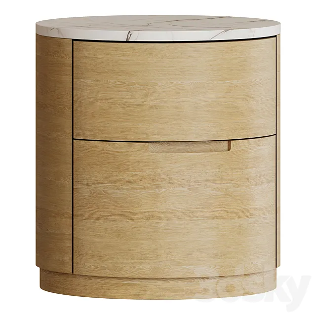 Bedside table by Corner design Sayase 3D Model