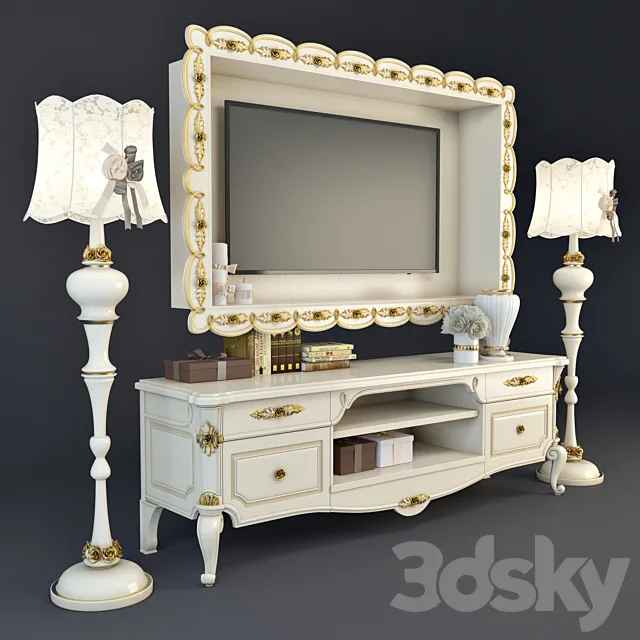 Bedside table for Antonelli Moravio Charme 3D Model