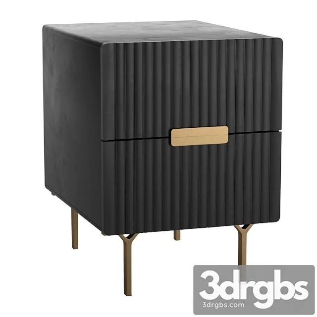 Bedside Table Gray 3D Model Free