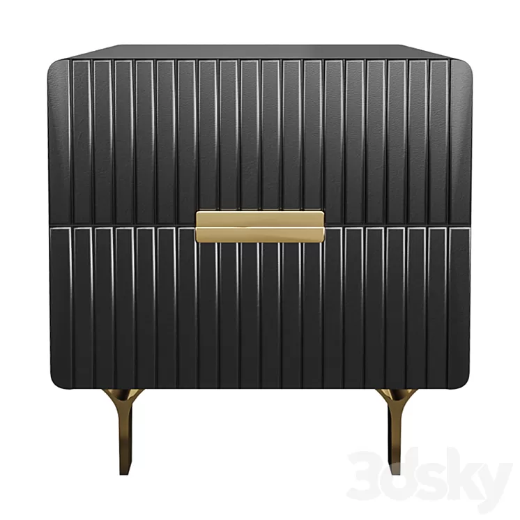 Bedside table gray 40AD-CB0005A 3D Model