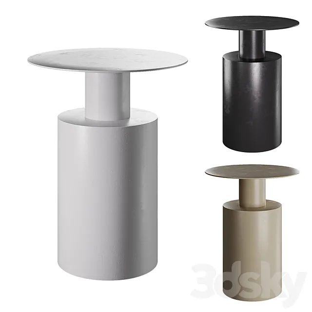 Bedside table in Scandinavian style 3D Model