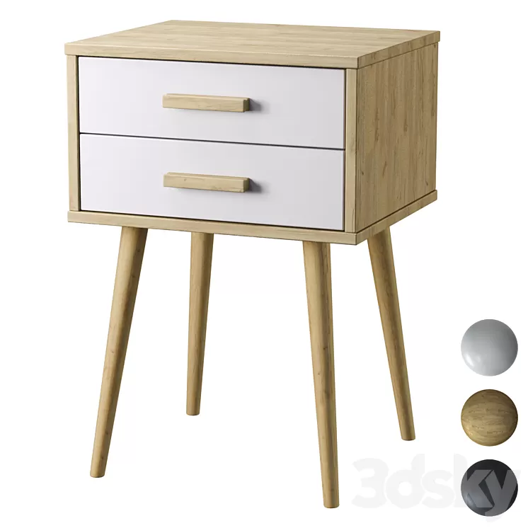 Bedside table Ivein Double 3D Model