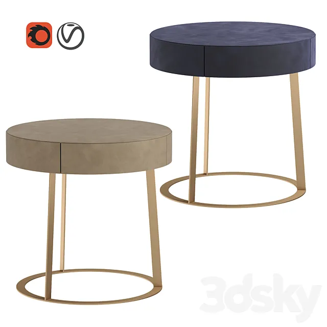 Bedside table Jules De Nuit by Baxter 3D Model