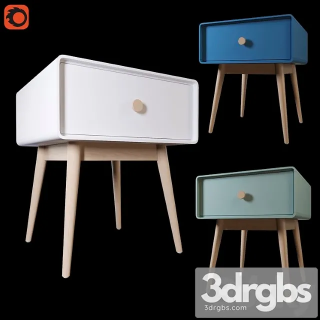 Bedside table la redoute jimi 2 3D Model Free