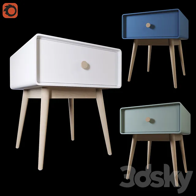 Bedside table La Redoute Jimi 3D Model