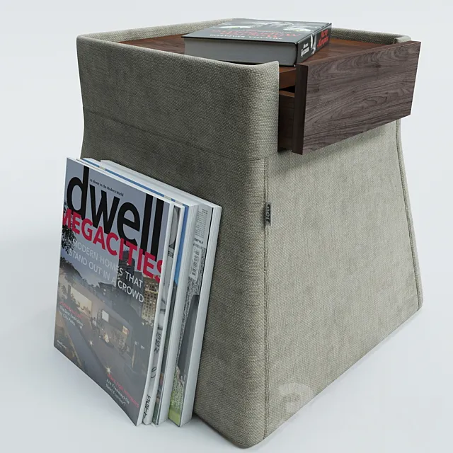 Bedside table LEON Flou 3DModel