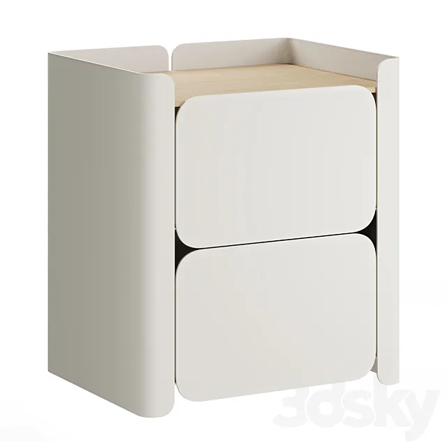 Bedside table Lirio by Hiro 3D Model