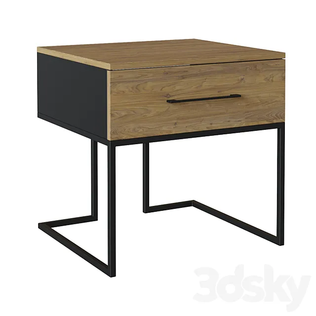 Bedside table "Loft" 3D Model