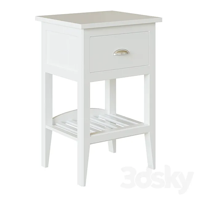 Bedside table Nantes with 1 drawer 3D Model