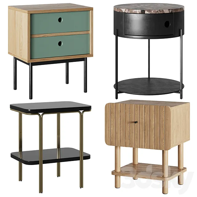 Bedside table Nyjo. Groove. Talbingo. Luxore 3DModel
