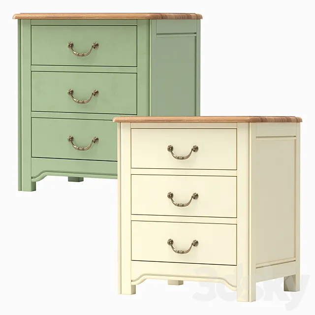 Bedside table Olivia 54 * 60 * 40 cm 3D Model