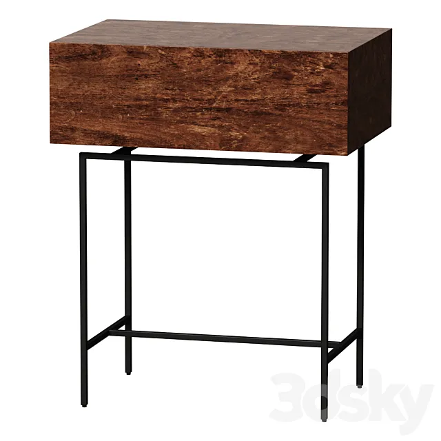 Bedside table Oreko walnut bedside table Free Download