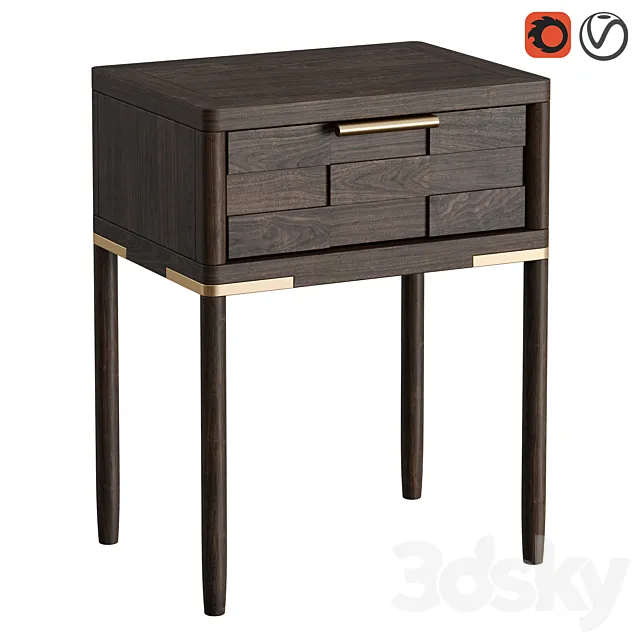 Bedside table Textures 3D Model