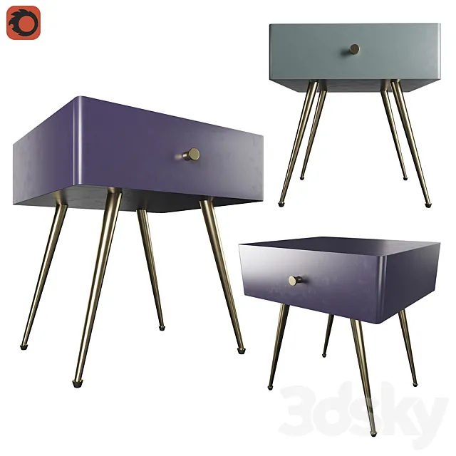 Bedside table Topim La Redoute 3D Model