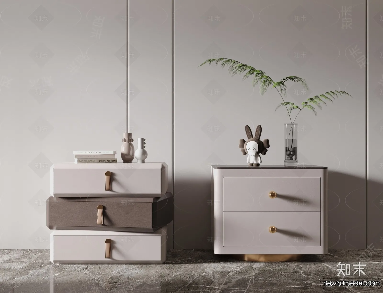 Bedside Tables - 3D Furniture Models - 002