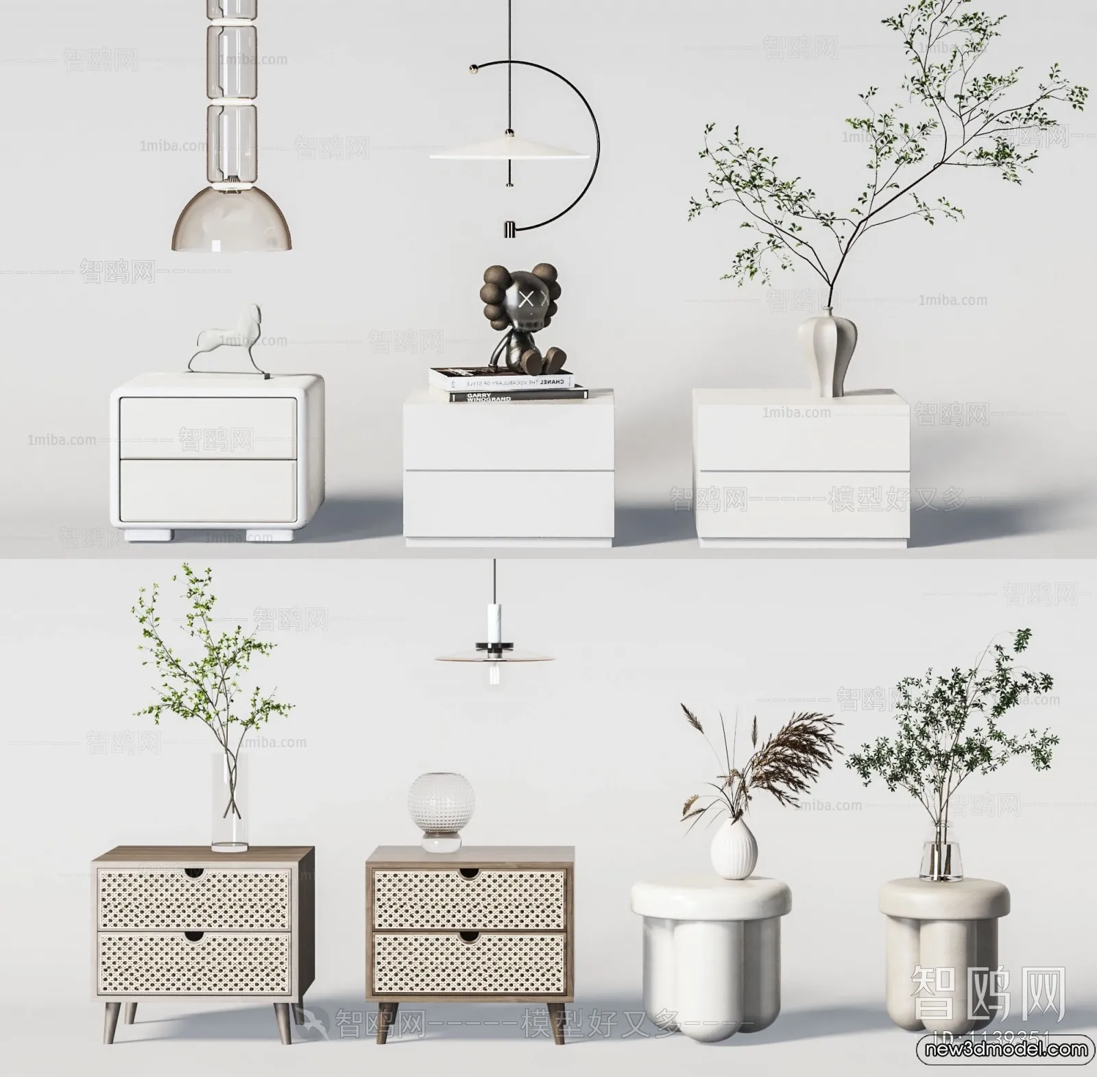 Bedside Tables - 3D Furniture Models - 007