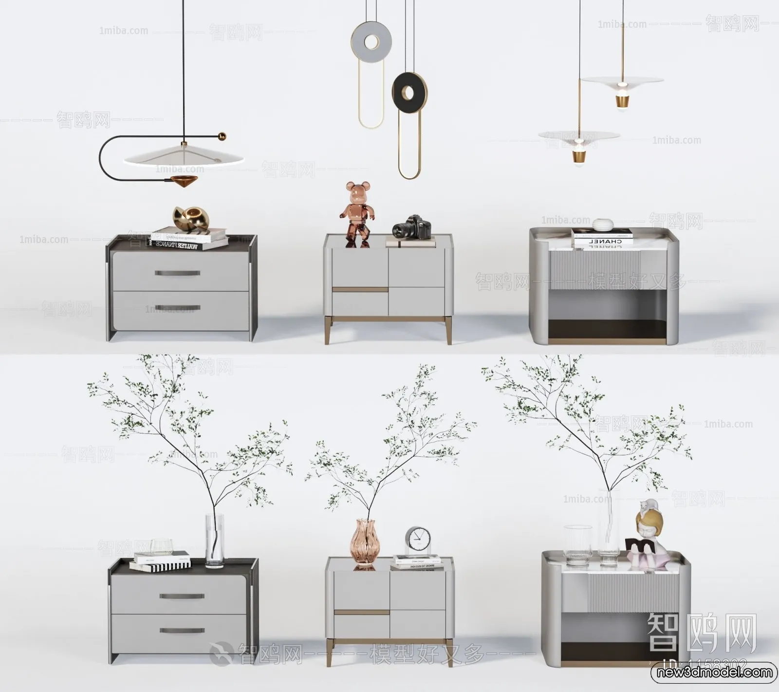 Bedside Tables - 3D Furniture Models - 014