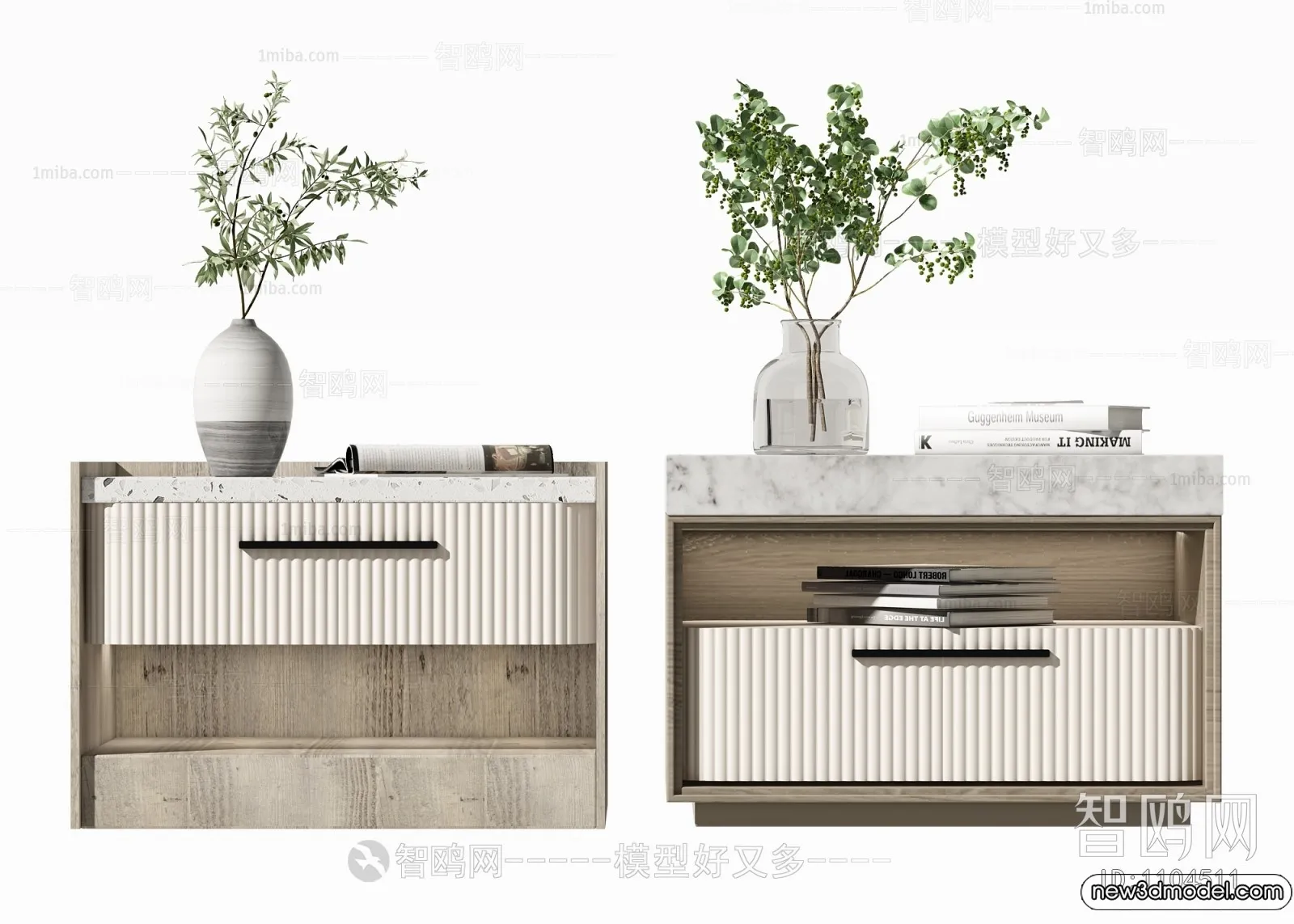 Bedside Tables - 3D Furniture Models - 016