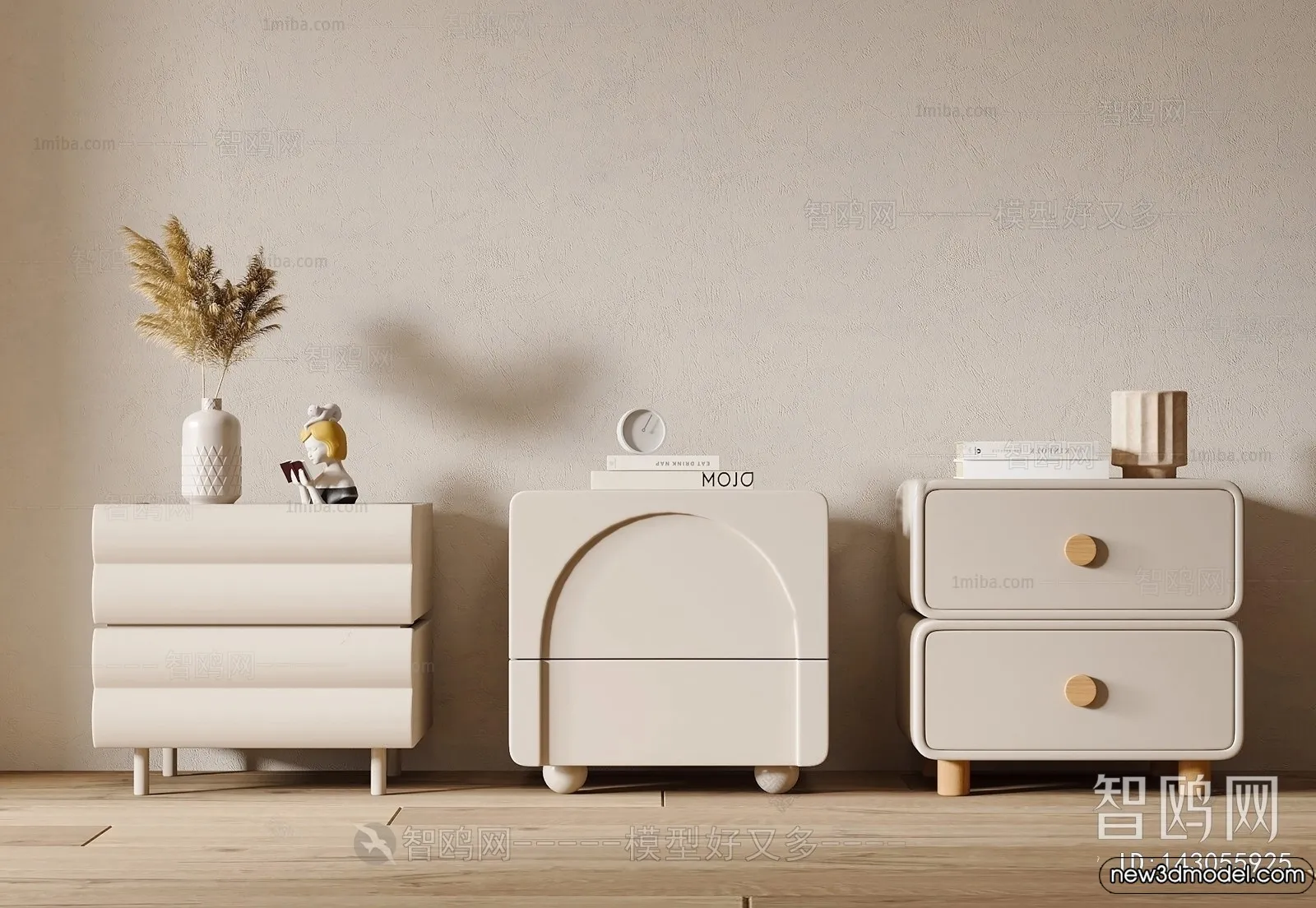 Bedside Tables - 3D Furniture Models - 024