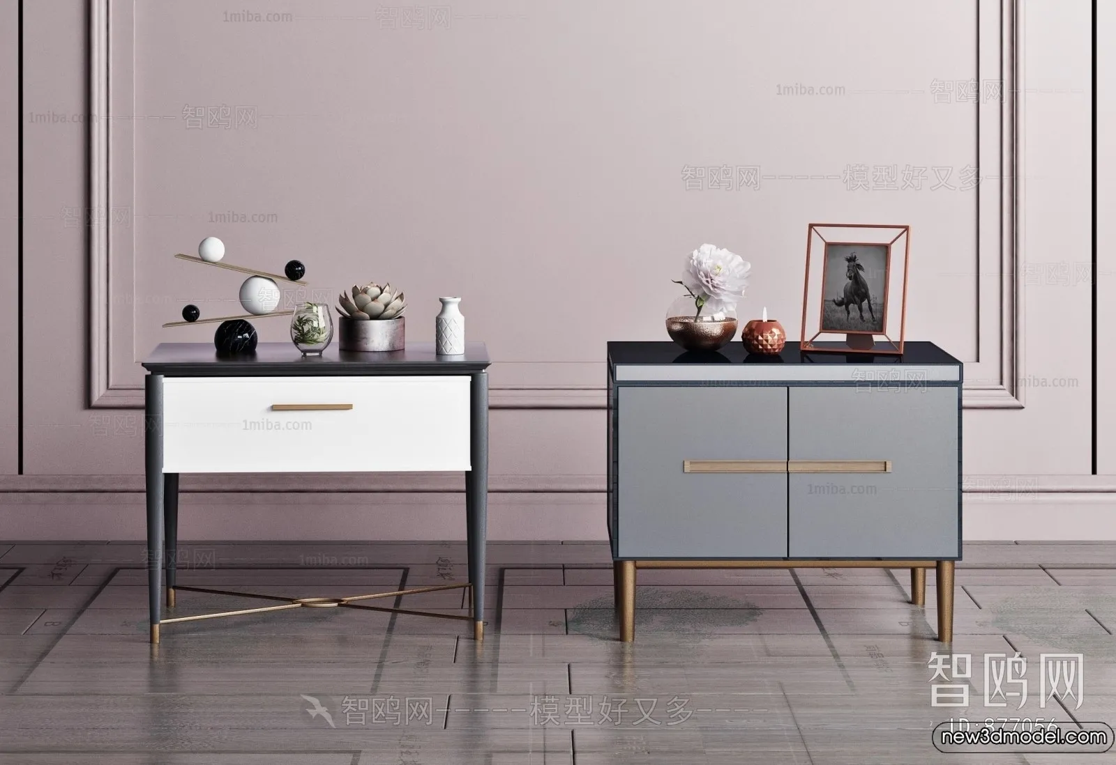 Bedside Tables - 3D Furniture Models - 032