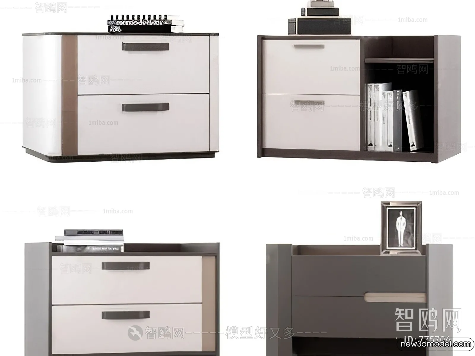 Bedside Tables - 3D Furniture Models - 036