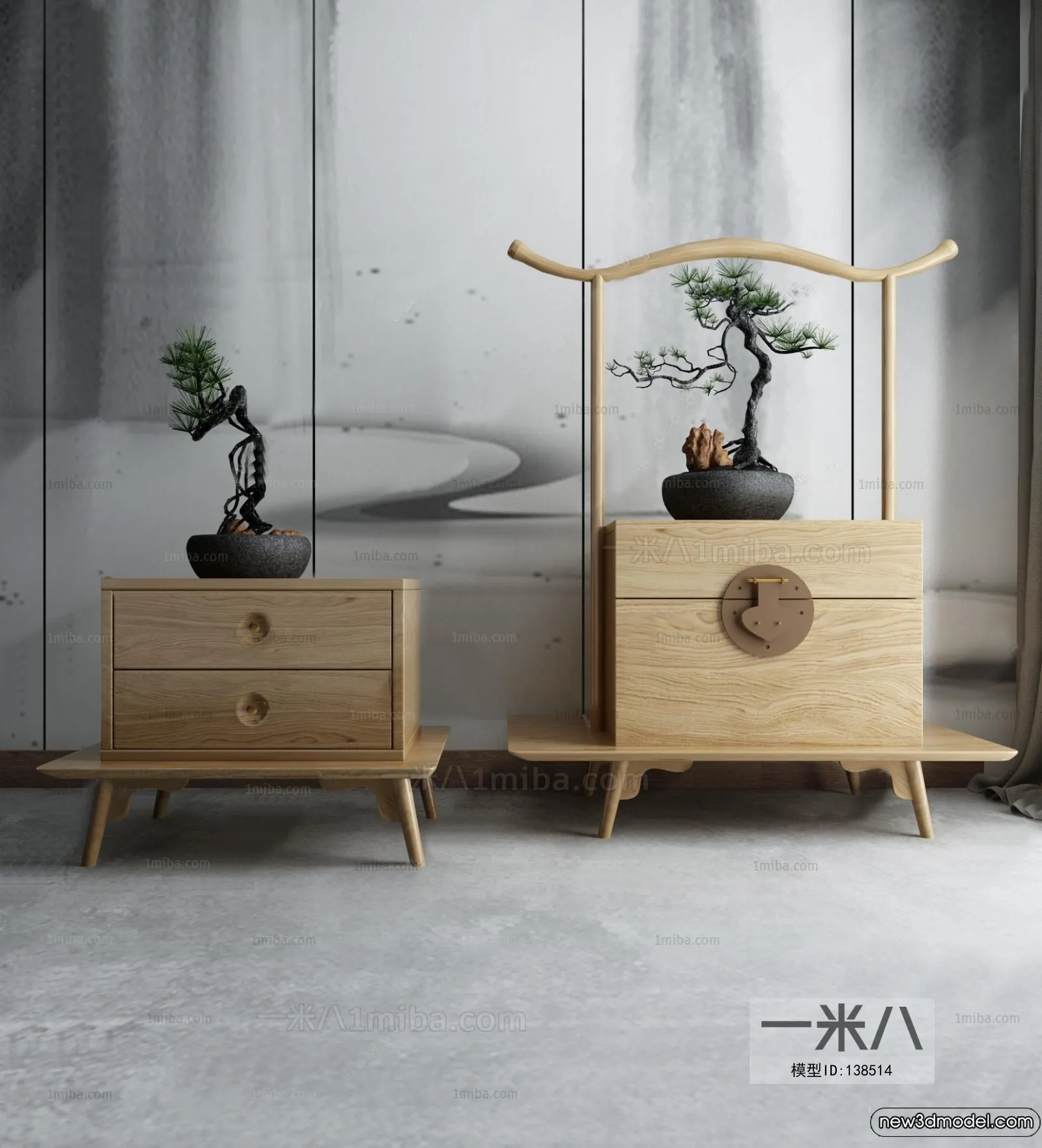 Bedside Tables - 3D Furniture Models - 039