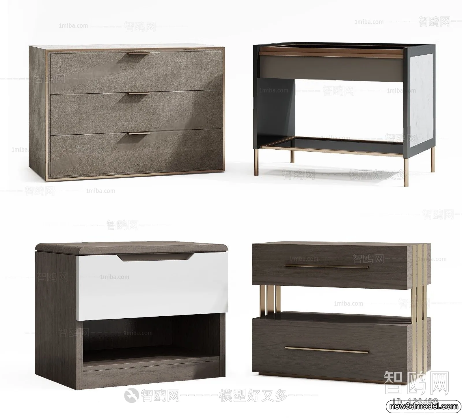 Bedside Tables - 3D Furniture Models - 041