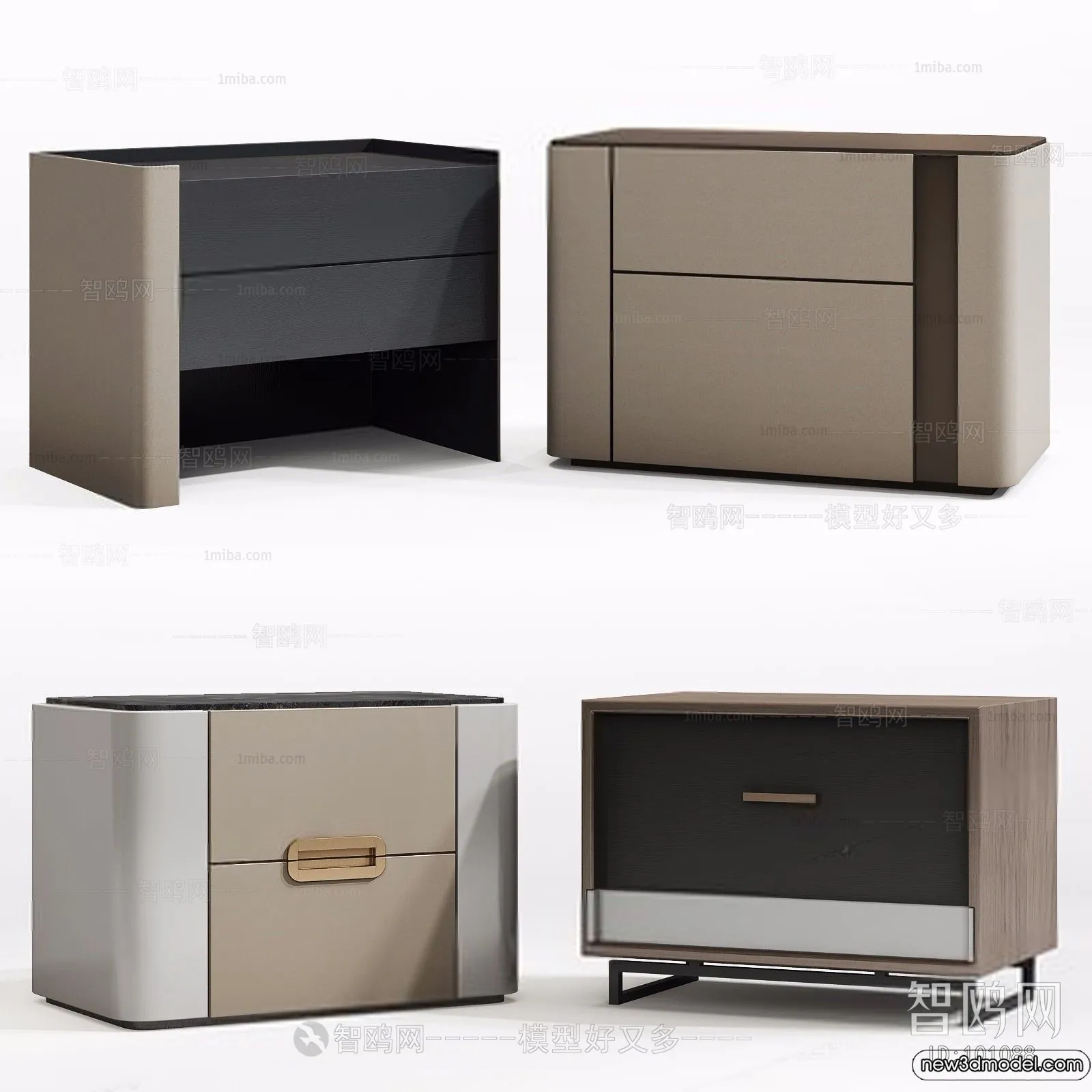 Bedside Tables - 3D Furniture Models - 042