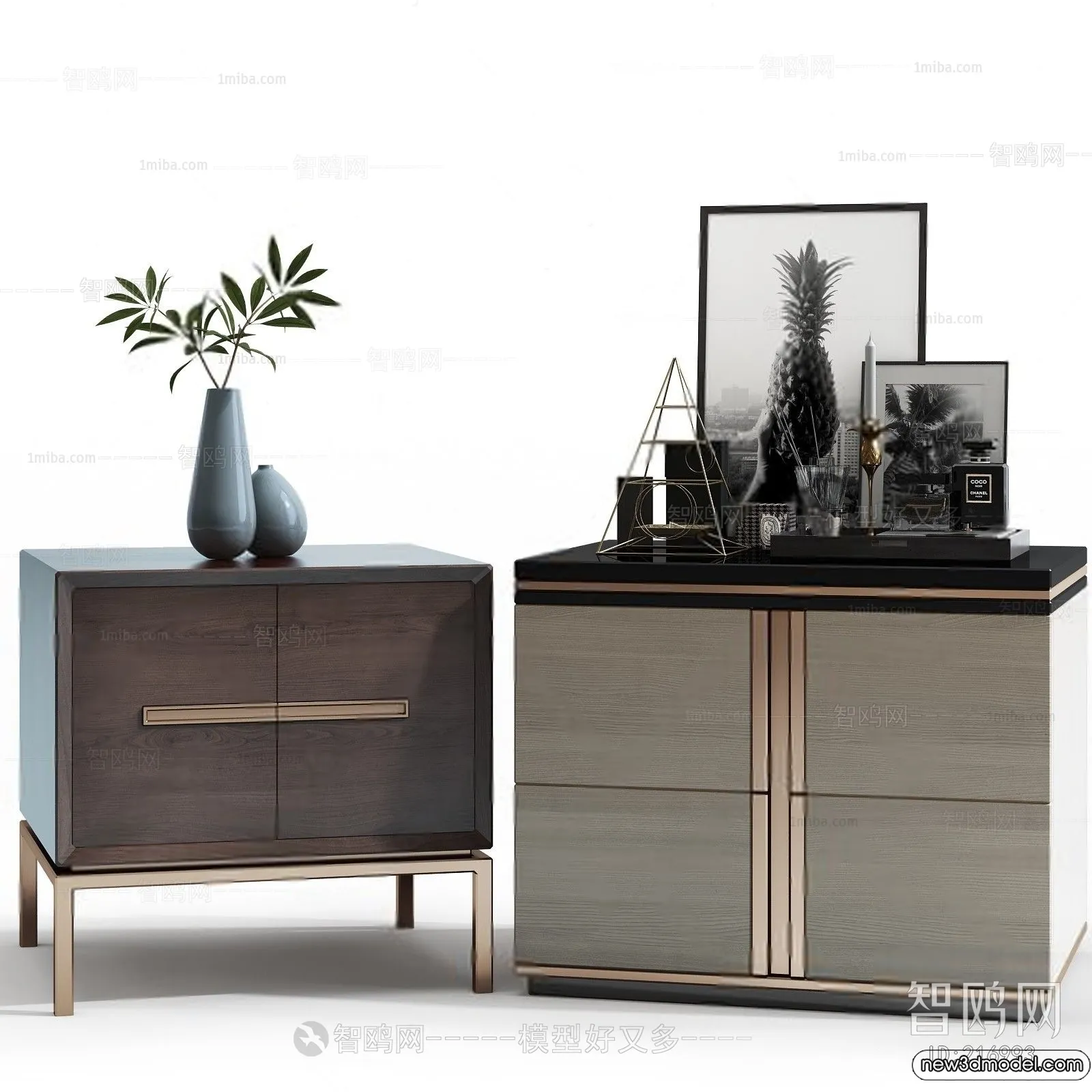 Bedside Tables - 3D Furniture Models - 043