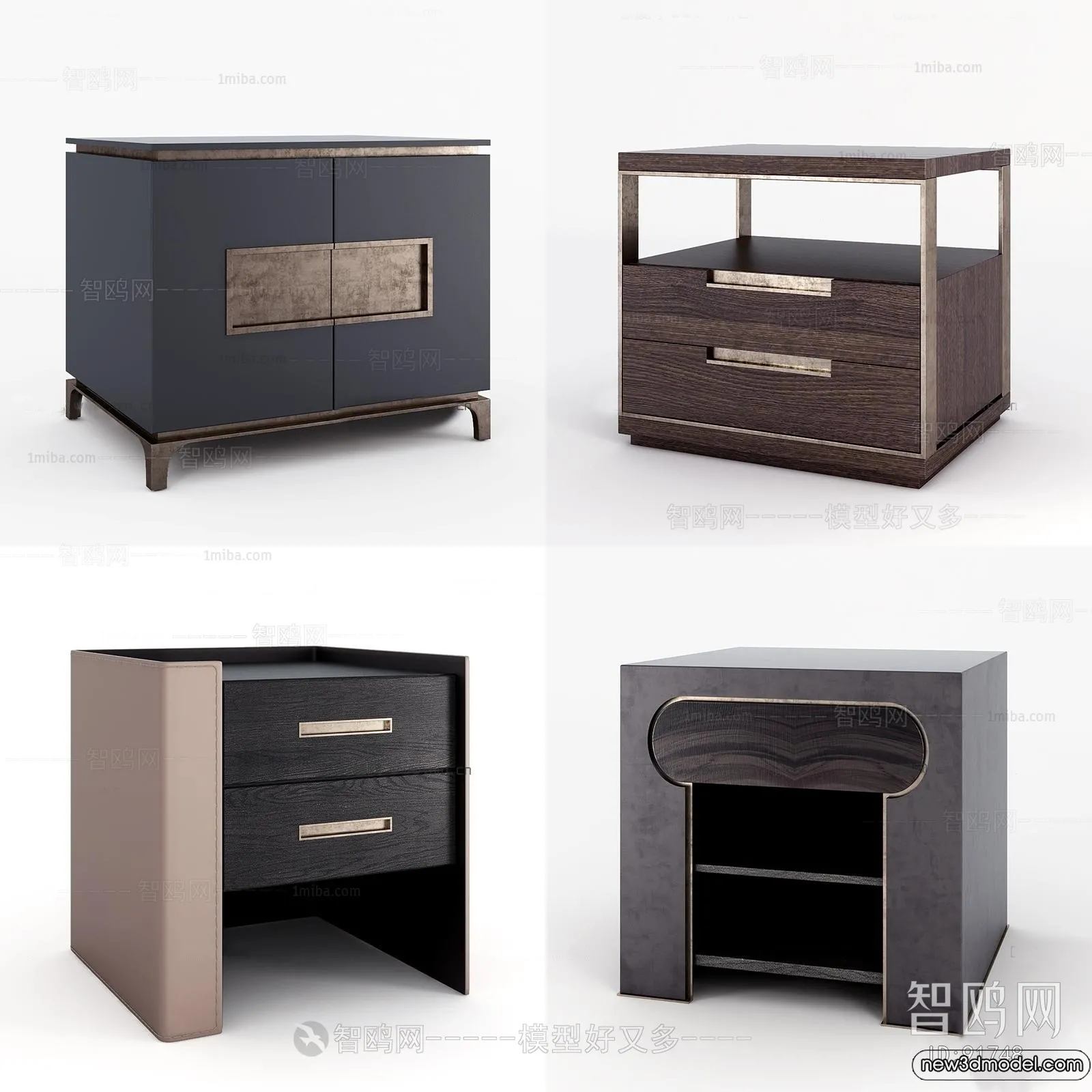 Bedside Tables - 3D Furniture Models - 045