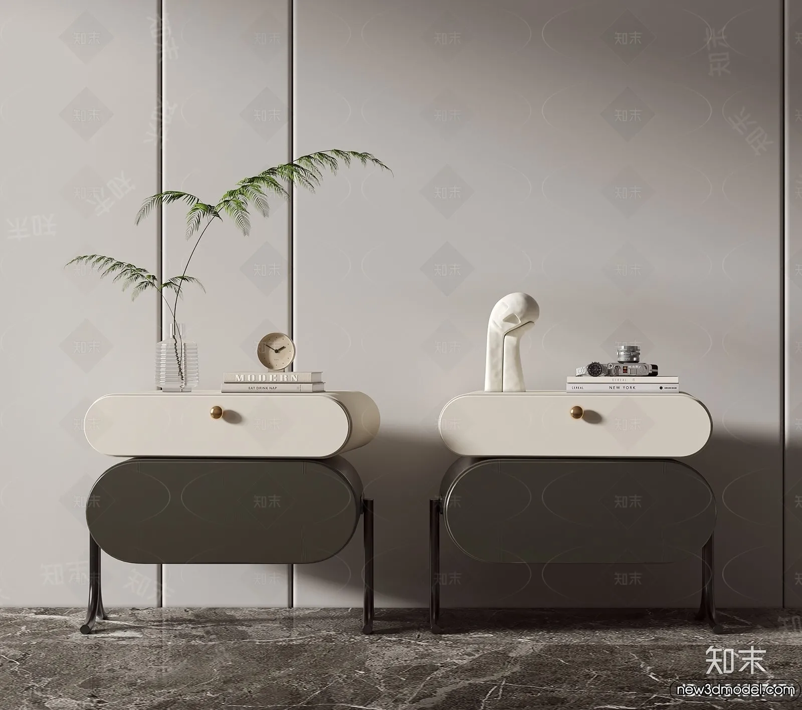 Bedside Tables - 3D Furniture Models - 046