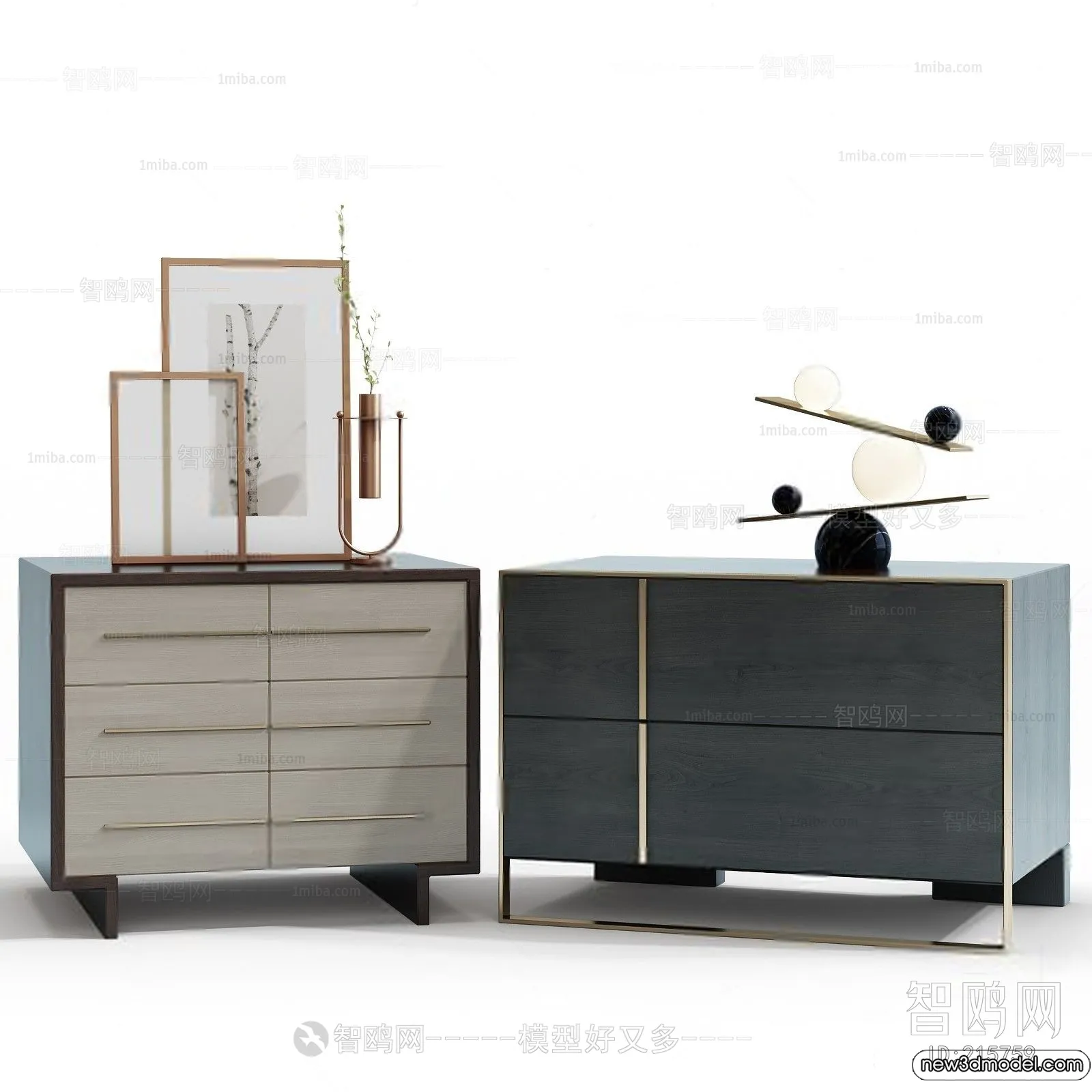 Bedside Tables - 3D Furniture Models - 047