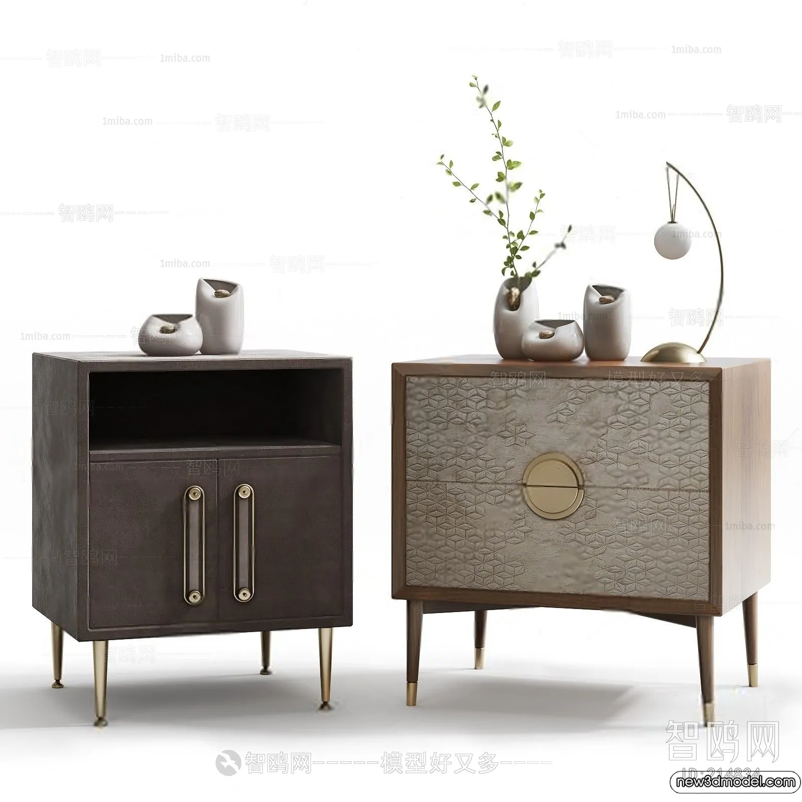 Bedside Tables - 3D Furniture Models - 048