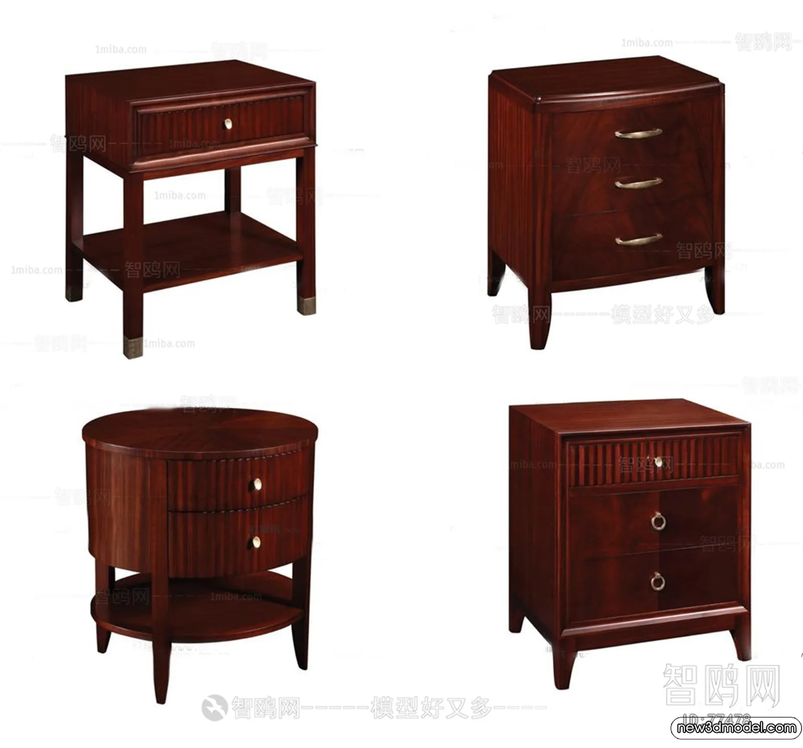 Bedside Tables - 3D Furniture Models - 049