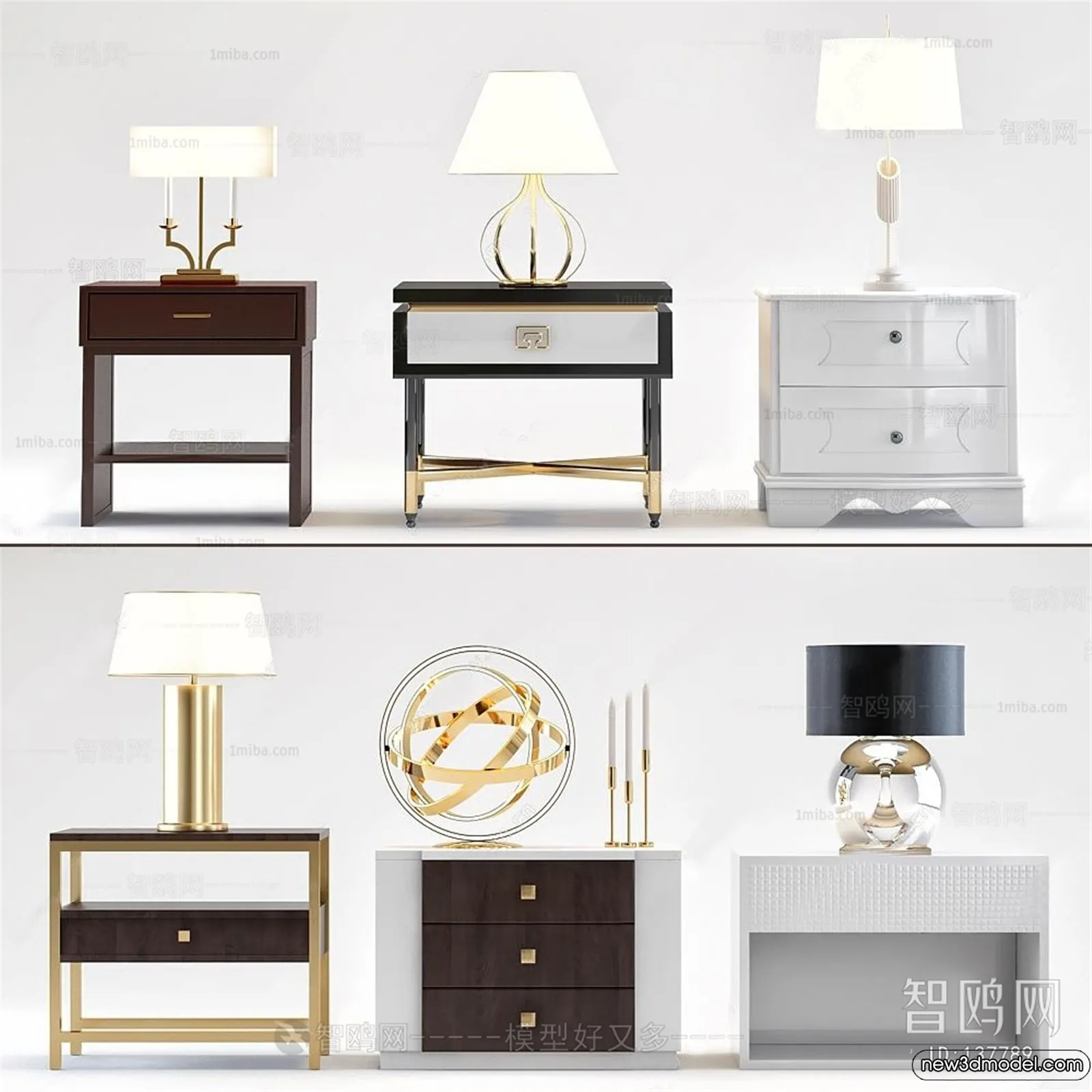Bedside Tables - 3D Furniture Models - 055
