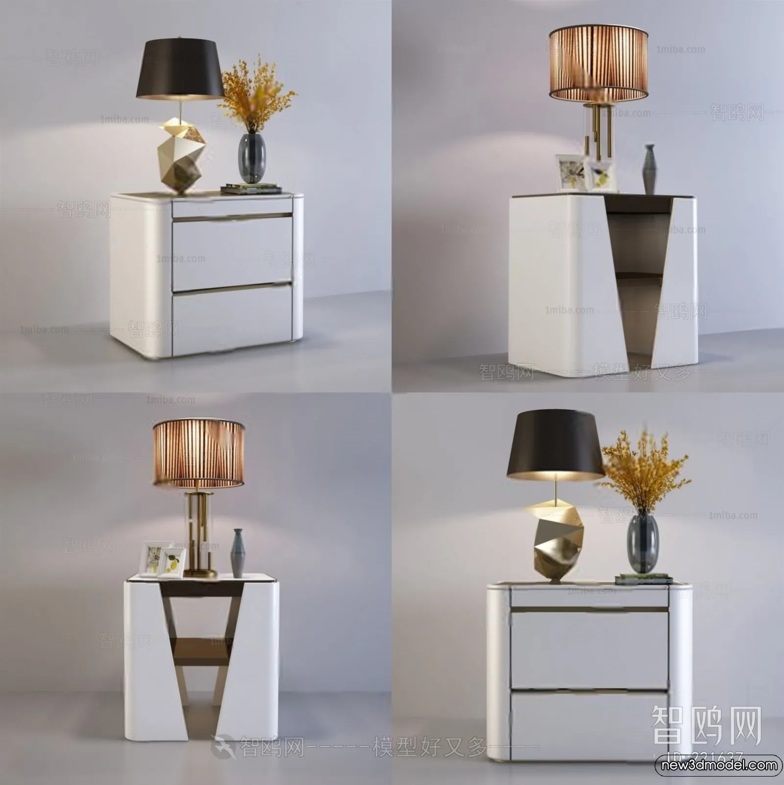 Bedside Tables - 3D Furniture Models - 056