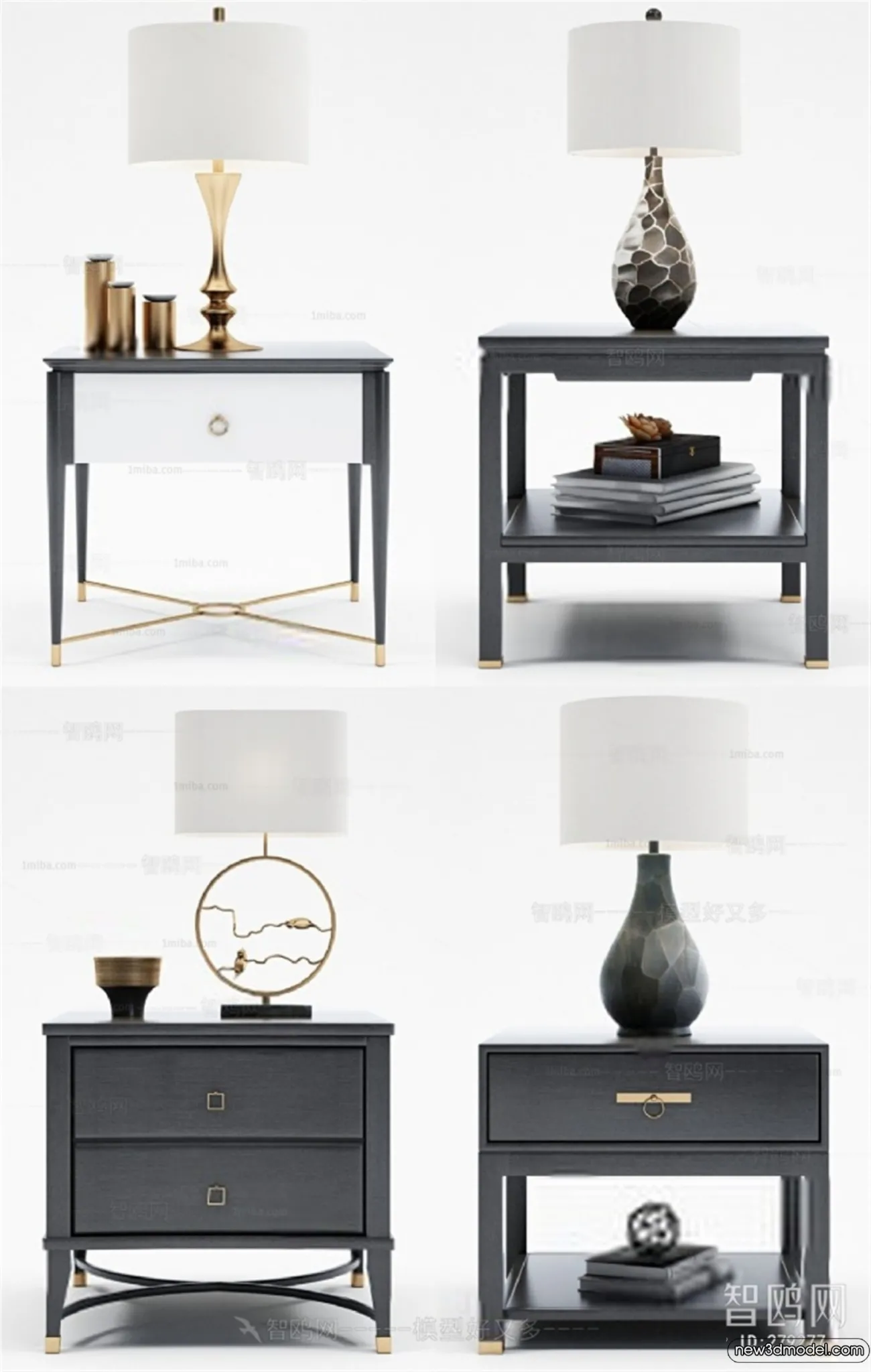 Bedside Tables - 3D Furniture Models - 058