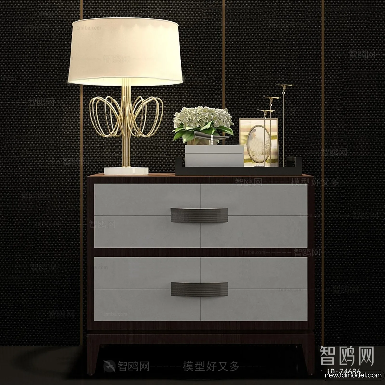 Bedside Tables - 3D Furniture Models - 064