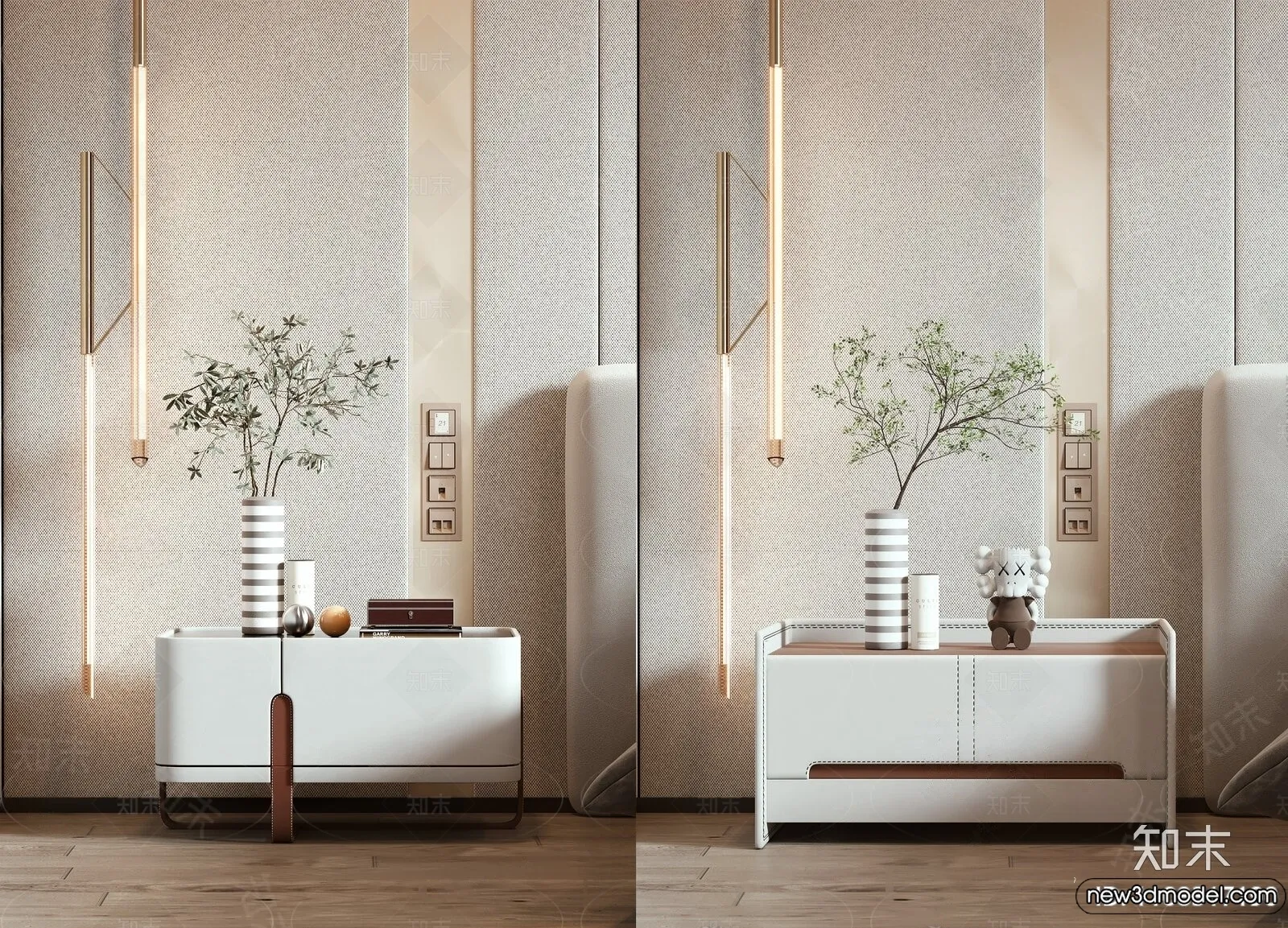 Bedside Tables - 3D Furniture Models - 068