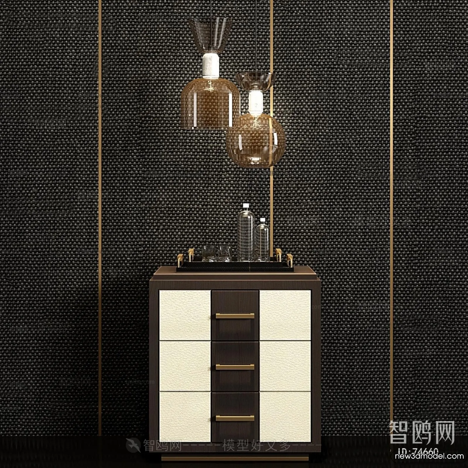 Bedside Tables - 3D Furniture Models - 069