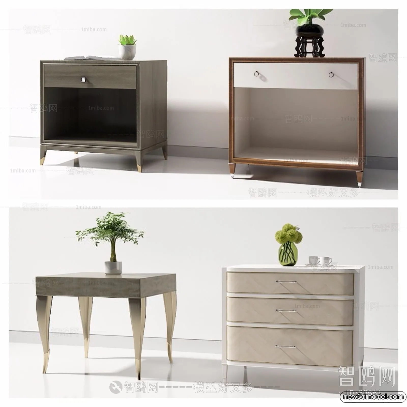 Bedside Tables - 3D Furniture Models - 072