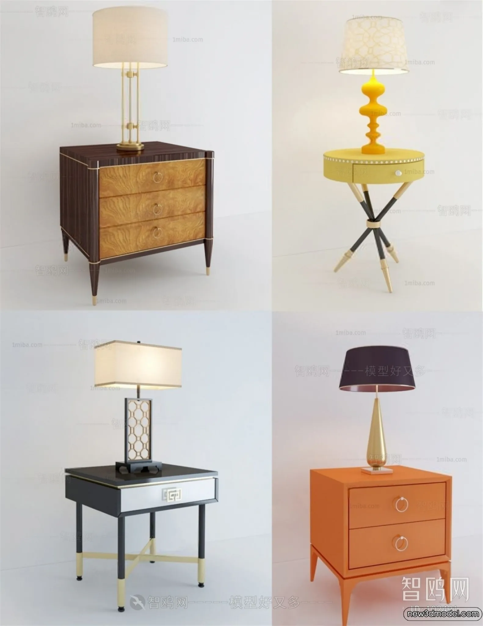 Bedside Tables - 3D Furniture Models - 073