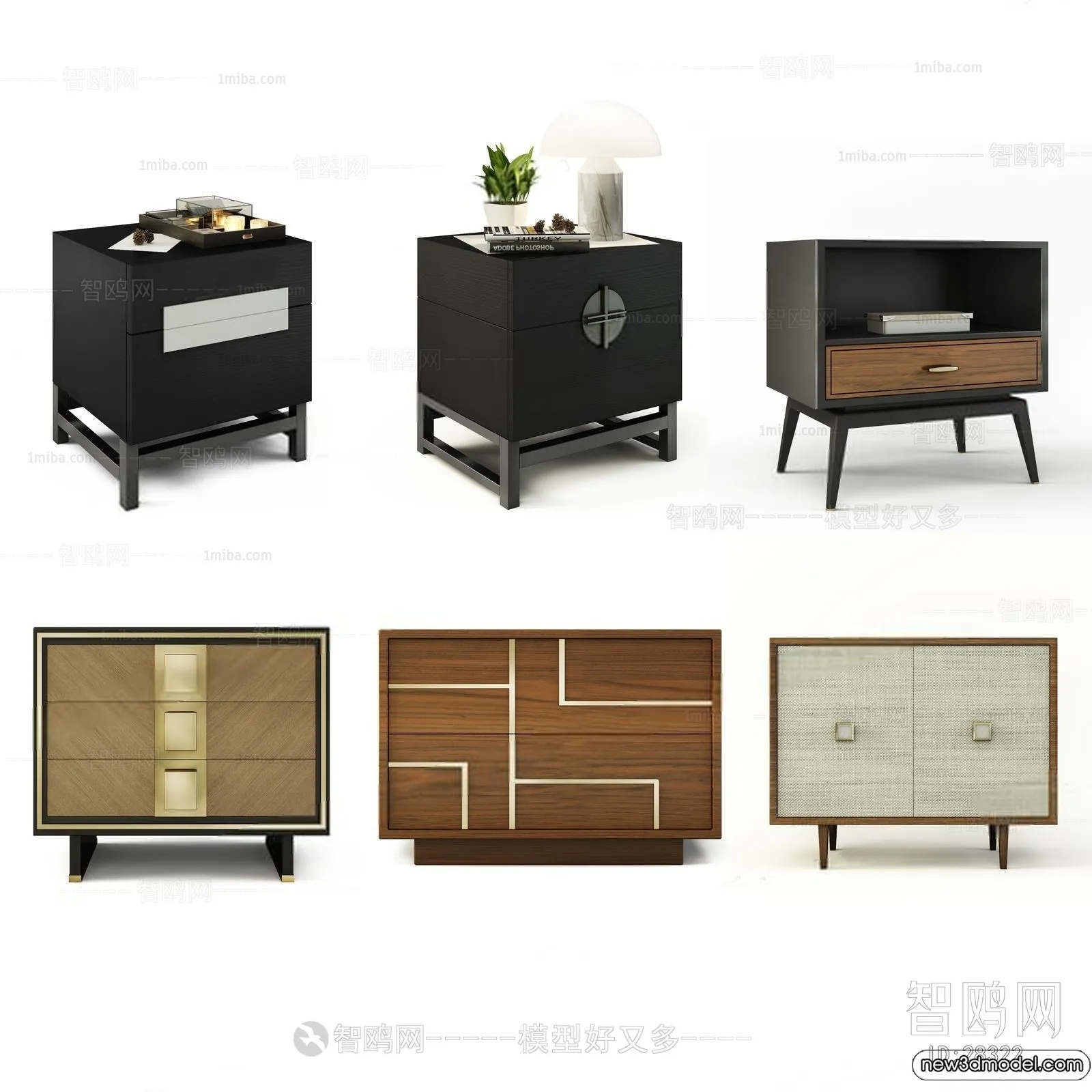 Bedside Tables - 3D Furniture Models - 081