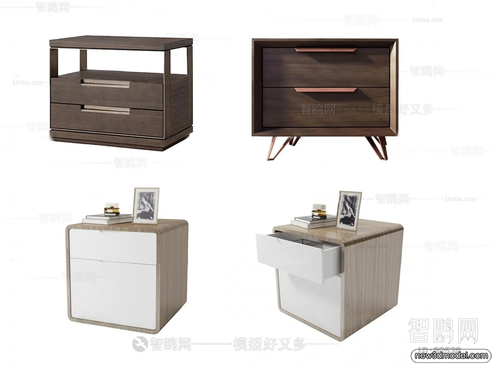 Bedside Tables - 3D Furniture Models - 084